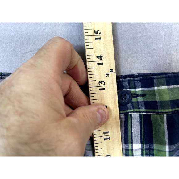Croft & Barrow Shorts 42 Mens Plaid Blue Green White Chino Golf Boating - Picture 8 of 16